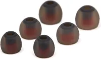 3 Paare 6 PCS LMS In-Ohr Kopfhörer-Spitzen 3.8mm Ohrhörer-Kopfhörer Silikon Eartips Ohr-Hülse für KZ IE80 Kopfhörer[Schwarz]