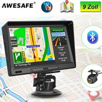 Awesafe 9 Zoll GPS Navigationsgerät Auto LKW PKW Navi mit Rückkamera Bluetooth EU Karte
