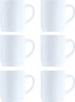 6 Kaffeebecher 0,25L stapelbar Serie Restaurant - Opalglas Glühweinbecher