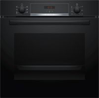 Einbaubackofen A Schwarz 71 L 3D Heißluft Eco Clean Direct Bosch HBA533BB1