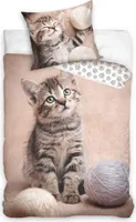 Katze - Wende-Bettwäsche-Set mit Kitten-Motiv, 135x200 & 80x80