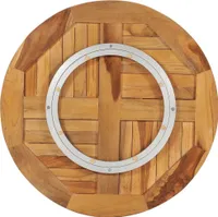 vidaXL Drehplatte Teak Massivholz