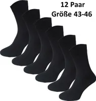 Garcia Pescara 12 Paar Classic Socken Strümpfe aus Baumwolle in schwarz Größe 43-46