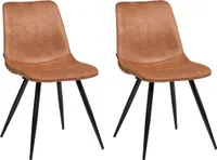 Stuhl Spotfarbe Cognac (2er-Set)