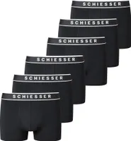 SCHIESSER Herren Shorts 6er Pack - Serie "95/5", Logobund, S-XXL Schwarz XL