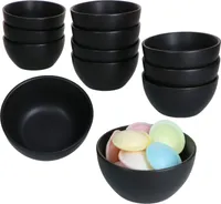 12x London Lampart Nero Kattegat Snack- & Dip-Schälchen 150ml Ø10cm schwarz Bowl