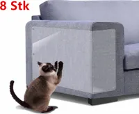 8 Stück Haustier Katze Kratzschutz 47*15cm Matte Kratzbaum Sofa Möbel Schutz Folie