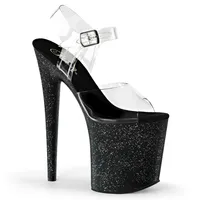FLAMINGO-808MG Damen Sandale von Pleaser, Transparent EU 36, US 6