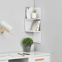 [en.casa] Wandregal Weiß matt Retro-Design