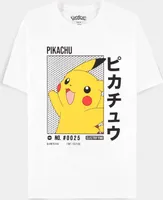 Pokemon T-Shirt White Pikachu Größe S
