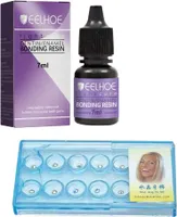 7ml Zahn Edelstein Bastelsetskleber für Zähne mit 10 Stück Weiß Oral Zähne Edelsteine ​​Kristall Bastelsets für Reflektierende Zahnverzierungs-Dekoration