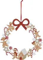Weihnachtskranz aus Holz mit Lebkuchen, Ø 33 cm