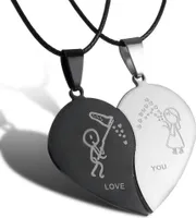 Partner Halskette Set -Love You- Liebe Herz Anhänger Liebe Geschenk Kette
