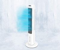 LIVINGTON ChillTower - Kühlgerät mit Wasserkühlung - mobiler Luftkühler mit 3 Kühlstufen -Verdunstungs-Kühler ohne Abluftschlauch für 12h Kühlung Dank 1,5 L Tank