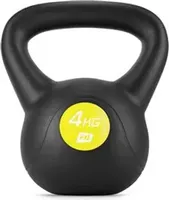 Hop-Sport Kettlebell - Kugelhantel für geräuscharmes und bodenschonendes Training - Schwunghantel in Größen von 4kg bis 20kg (4kg)