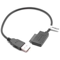 vhbw Slimline SATA II 13 Pin CD DVD Laufwerk auf USB Adapter Adapterkabel