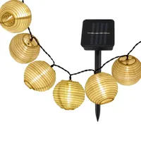 Outdoor Lampion Lichterkette weiß 4,75m 20 LED Warmweiß mit Netzs, 22,99 €