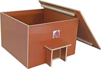 Elmato 10218 Igelhaus Igelhotel Hütte wetterfest braun, 40x40x21cm