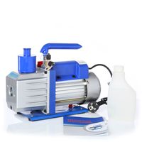 Mucola Vakuumpumpe Unterdruckpumpe 127L/Min mit Messuhr Pumpe Vakuummeter Klimaanlagen Unterdruckanzeige Kolbenpumpe Klimaanlage