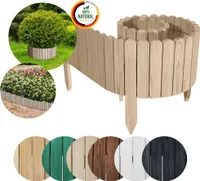 Floranica Rollborder Flexibilní dřevěný plot Rolborder 200 x 30 cm Neošetřený lem záhonu Lemování trávníku Zahradní plot Dřevěný dekorativní plot Mini plot