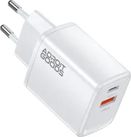 AdroitGoods Rychlonabíječka Usb-A/C - 20W nabíječka s QC3.0 - Univerzální adaptér - Nabíječka pro telefony - bílá