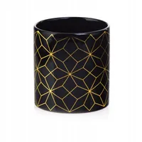 Keramischer Blumentopf schwarz und gold 13,5 cm