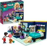 LEGO 41755 Friends Novas Zimmer Gaming Spielzeug mit Zac Mini-Puppe und Pickle der Hund, kleine Geschenke für Kinder ab 6 Jahren, 2023 Serie Figuren