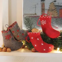 4er Set Weihnachtssocke Nikolaussocke Filz Geschenkbeutel