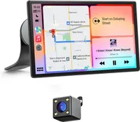Avylet 9 Zoll Wireless Carplay Display für Apple Carplay & Android Auto, Tragbarers Carplay Autoradio mit Magnetischer Halterung, GPS Navigation