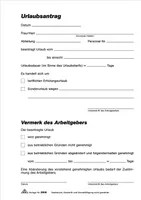 RNK-Verlag Urlaubsabwesenheitsmeldung Formularbuch 2916