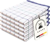 5er Set Geschirrtücher Baumwolle in 50x70 cm, saugstark und langlebig Gastronomiequalität blau kariert