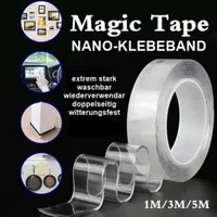 GKA Premium Nano Tape 5 m Doppelseitiges Klebeband extrem stark abwaschbar abnehmbar selbstklebend