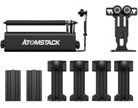 ATOMSTACK R3 PRO Rotationswalze, Rotary Roller, Gravierer Y Achsen-Rotationswalzen mit 360°drehbarer Gravur für zylindrische Objekte,8 Winkeleinstellungen 4mm Gravierdurchmesser