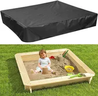 Sandkasten Abdeckung, Sandkastenplane mit Gummiband wasserdichte, Oxford-Stoff, für Sandkasten, Pool, Terrase, Garten (150 x 150 cm)