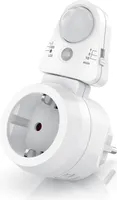 BEARWARE Steckdosen Bewegungsmelder mit Timer - Zeitschaltuhr digital – Lichtsensor 3, 600, 1200 Lux – PIR Infrarotsensor Bewegungssensor – Sensoreinheit 180° drehbar - 1, 5, 10 Minuten - 10A, 2300 W