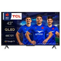 TCL 43QLED770 QLED TV 43 Zoll 108 cm 4K UHD HDR Smart TV Sprachsteuerung EEK: G