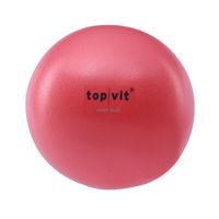 top | vit®  Overball Soft - Gymnastikball, klein, weich, aufblasbar - Weicher Physio Ball für viele Übungen, Ø 26 cm, soft-rot