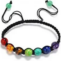 Armband Baumwolle, Chakra Edelsteine,