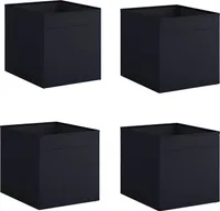 4x Dröna Set Ikea schwarz Box für Regal Kallax Aufbewahrung Kiste