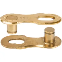 KMC MissingLink 11R Ti-N Gold, 2 kusy, zámek řetězu 11 rychlostí 5,65 mm, odolný, opakovaně použitelný, povrchová úprava nitridem titanu, přesné řazení