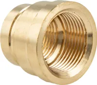 tecuro Muffe reduziert, beidseitig Innengewinde Rp 1 x 1/2 Zoll, Messing blank CW617N