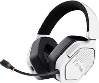 Trust GXT 1493W Ravox Herné slúchadlá bezdrôtové Bluetooth + 2,4 GHz pre PS5 PS4 Switch PC Mobile, 50 mm ovládač, výdrž batérie 70 hodín, slúchadlá cez uši, bezdrôtové Bluetooth s mikrofónom, biele