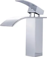 TACKLIFE DBWF01BT Messing Badarmatur Wasserfall Waschbeckenarmatur Einhand Waschtischarmatur Warm- und Kaltwasser verfügbar