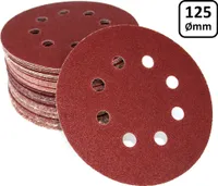 60x Schleifscheiben Klett 125mm K40-K240 Schleifpapier Mix Set A86 Sortiment Klettscheiben Schleifblätter für Excenterschleifer Schleifer Rutscher Schleifpapier