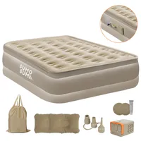 Sumosuma Luftmatratze Selbstaufblasend für 2 Personen mit Elektrischer Luftpumpe, Beflocktes Oberteil, Gästebett für Camping 200x150x40cm, 300kg MAX