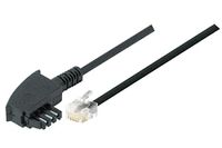 TPFNet Modular-Kabel, TAE F St. / RJ11 St. (6P4C), Standardbelegung, schwarz, 3m