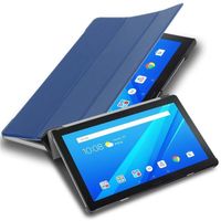 Cadorabo pouzdro na tablet Lenovo Tab 4 10 PLUS (10,1'' palců) v barvě JERSEY DARK BLUE Ultra tenké ochranné pouzdro ve stylu knihy z umělé kůže s funkcí automatického probuzení a stojánku