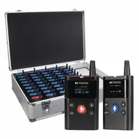 Retekess TT126 audio sprievodcovský systém pre konferencie, prehliadky s nabíjacím puzdrom so 45 slotmi, automatické párovanie, 2 vysielače 43prijímačov