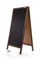 Kundenstopper Aufsteller P 120 cm dunkelbraun Holz Modern