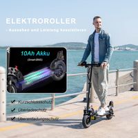 HITWAY E Scooter mit Straßenzulassung, ABE Elektroroller Faltbarer, 480W, 40KM Reichweite, 10Ah Batterie, 20KM/H, 10 Zoll Eleketro Scooter,E Roller